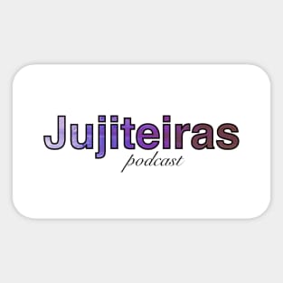 Jujiteiras Podcast artistic logo with white background Sticker